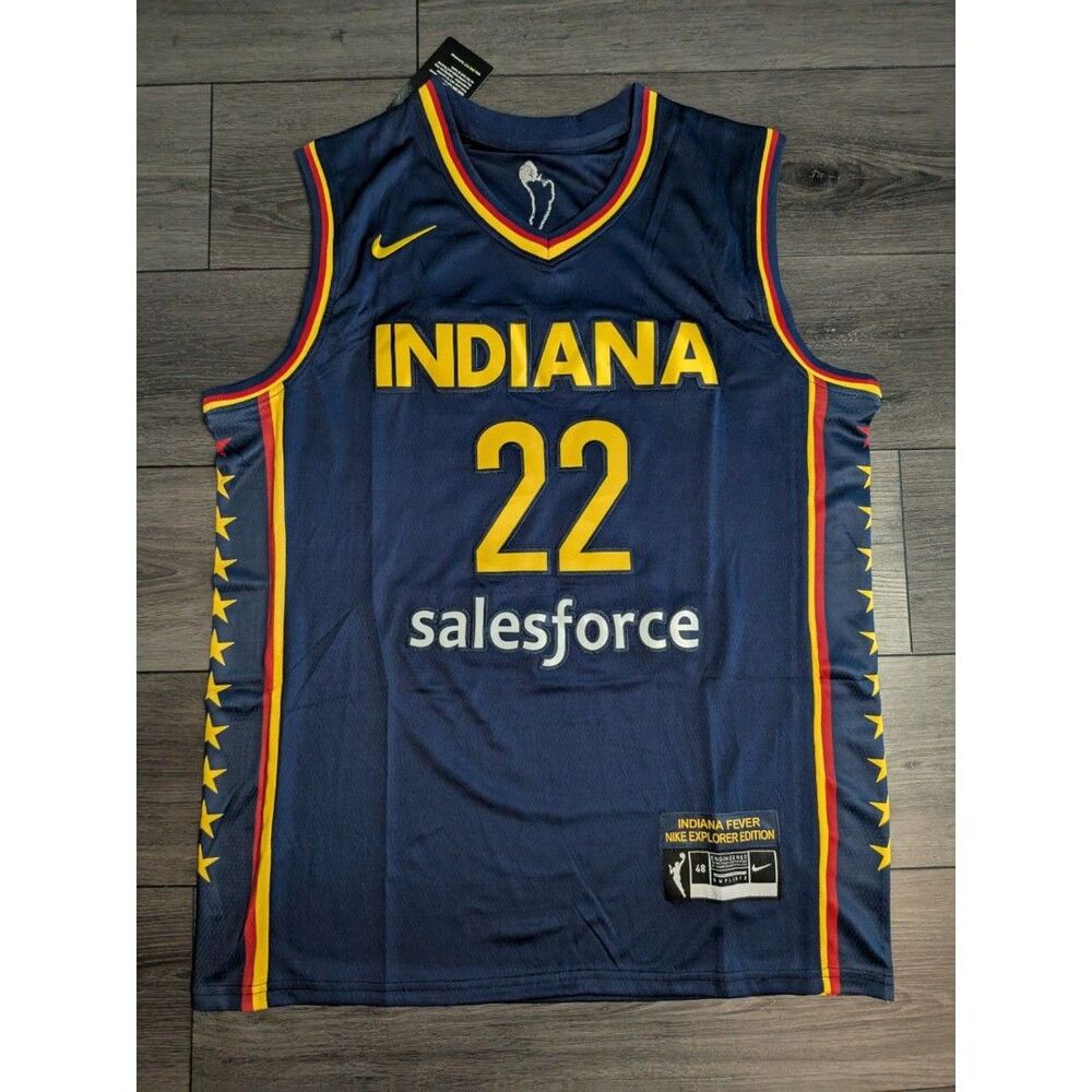 Caitlin Clark #22 Indiana Fever Stitched Blue Jersey Size Medium 48